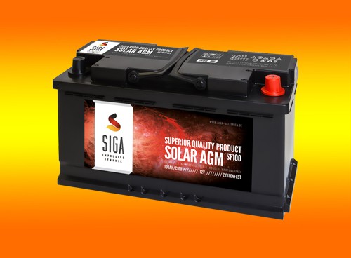 100Ah AGM Solarbatterie AKKU für Photovoltaik, Insel oder Solar Anlagen