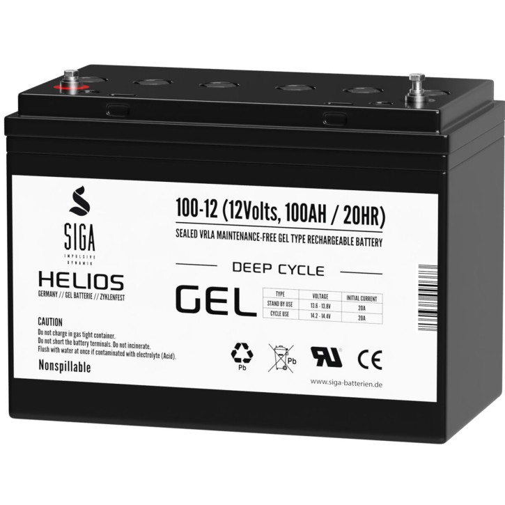100Ah GEL Batterie 12V SIGA Helios