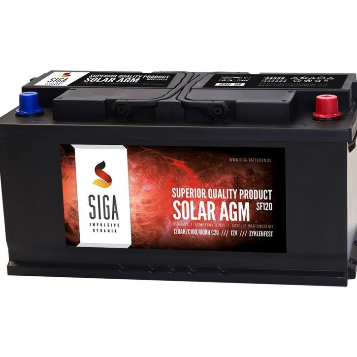 120 Ah AGM 12 Volt Solarbatterie Solarakku für Photovoltaik