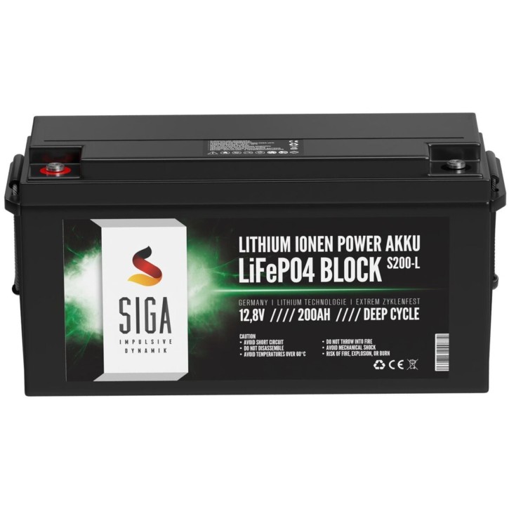 200Ah Lithium Batterie 12V SIGA LiFePO4 BMS (0% MwSt.*)