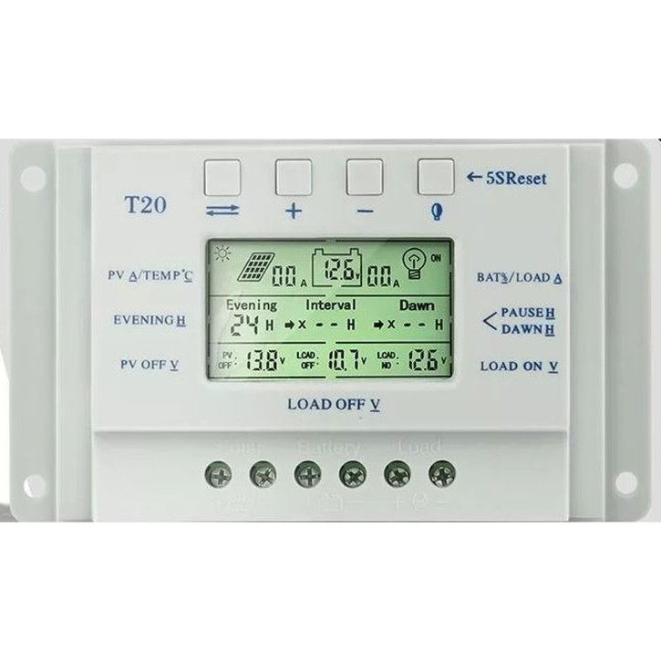 20A MPPT LCD Solar Laderegler (0% MwSt.*) Photovoltaik 12V / 24V