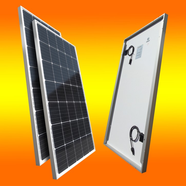 2 Stück Solarmodul 12V 150Watt Monokristallin Solarpanel
