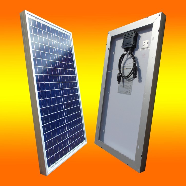 B- Ware (0% MwSt.*) 1 Stück Solarmodul 30Watt 12V Polikristallin Solarpanel