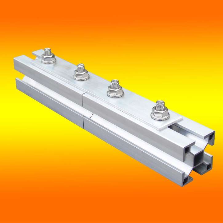 4 x Profilverbinder flach für Aluprofil 28x28 30x30 33x38 40x40 19% MwSt.