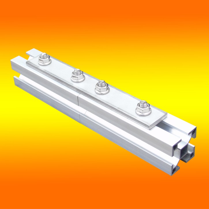 10 x Profilverbinder (0% MwSt.*) Edelstahl A2 für Aluprofil Solarprofil