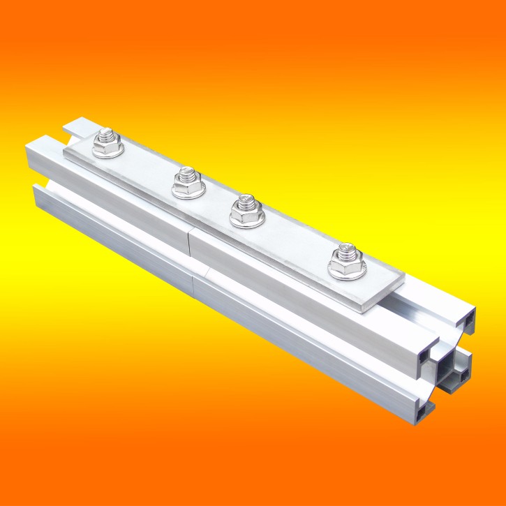 4 x Profilverbinder Edelstahl A2 für Aluprofil Solarprofil 19% MwSt.