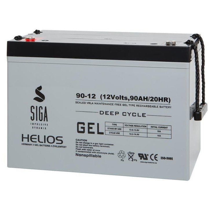 Blei Gel Batterie 12V 90Ah Helios Solar Batterie