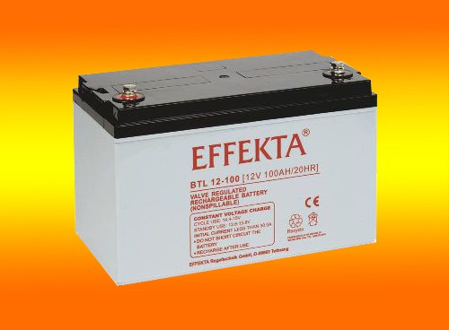 Effekta BTL 12-100 12Volt 100Amper AGM Blei Akku für Solar Notstrom Caravan