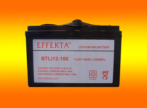 Effekta 12V 100Ah Lithium LiFePO4 Batterie mit BMS