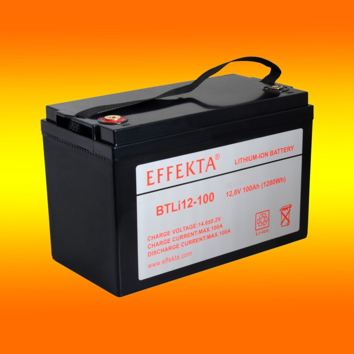 Effekta 100Ah Lithium (0% MwSt.*) LiFePO4 12V Batterie mit BMS