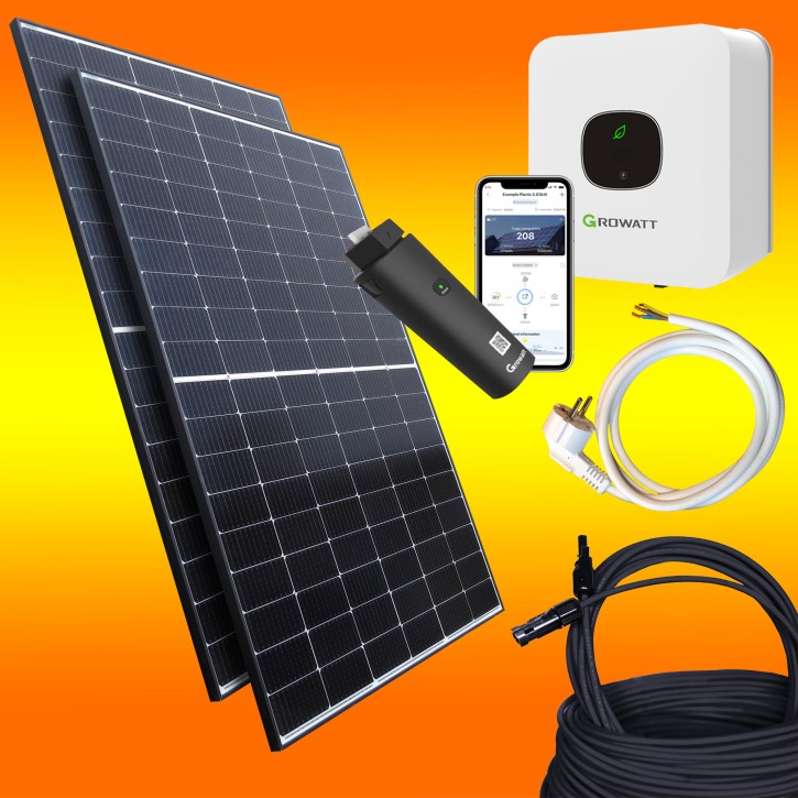 2250Watt Solaranlage (0% MwSt.*) Growatt ohne Montagematerial