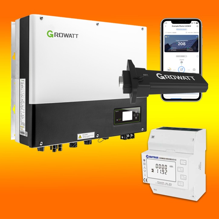 Growatt SPH4000 Netz-Batteriewechselrichter / Hybridwechselrichter für neue oder bestehende PV Anlagen