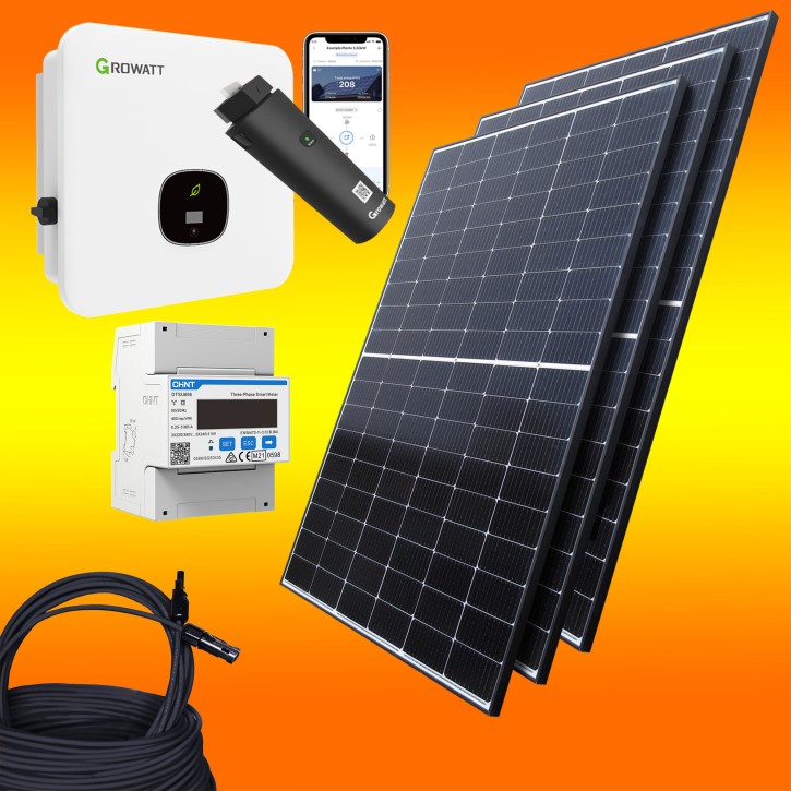 6kW PV Solaranlage Komplettsystem (0% MwSt.*) ohne Speicher ohne Montagematerial