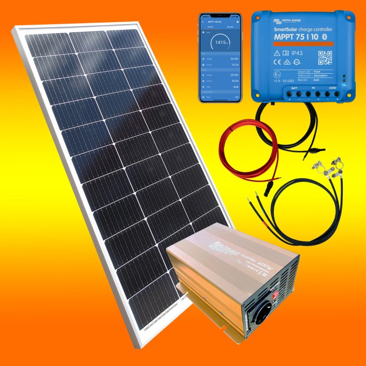 150 Watt Smart Inselanlage (0% MwSt.*) 12 Volt mit Spannungswandler