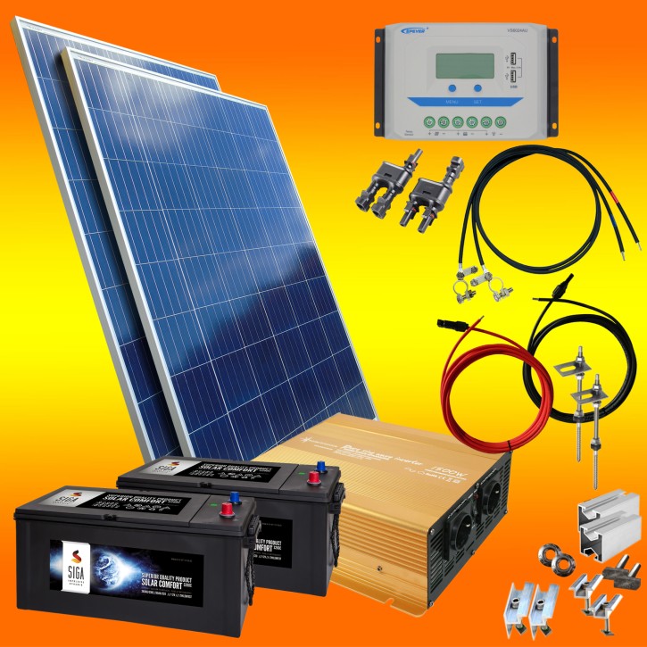 1500 Watt Inselanlage 24V Set für Flachdach