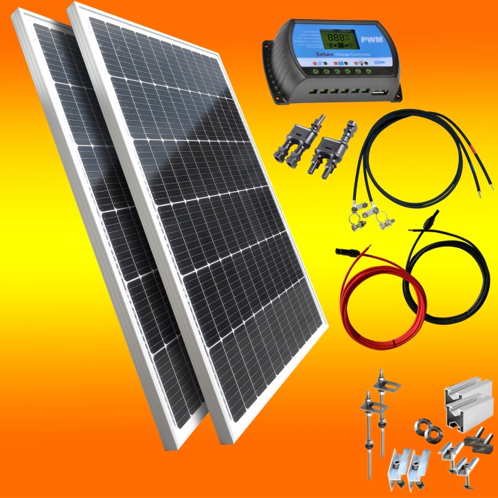 260W Solar Inselanlage 12V mit Flachdachmontage (0% MwSt.*)