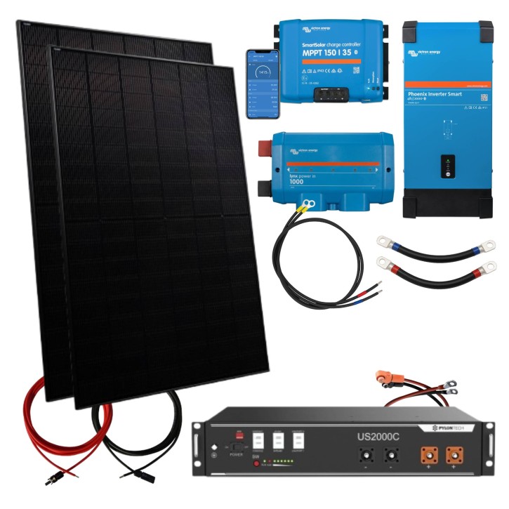 900 Watt Premium Smart Inselanlage (0% MwSt.*) 48 Volt Set inkl. Bluetooth