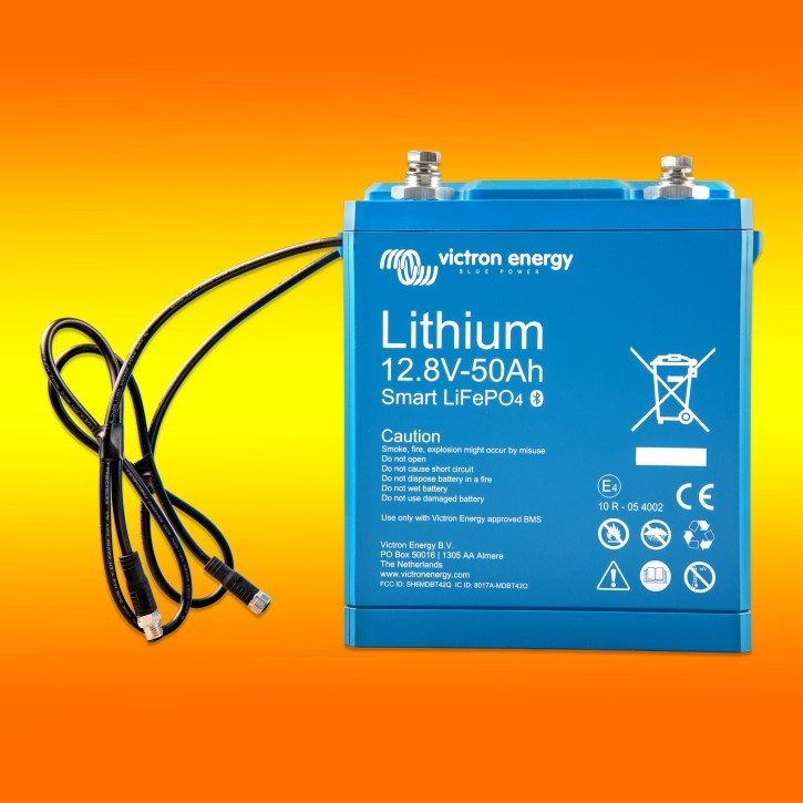 Lithium Batterie 12,8V 50Ah Victron LiFePO4 Smart (0% MwSt.*)