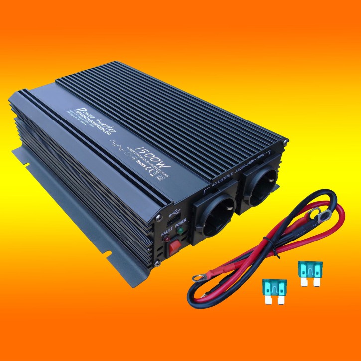 Spannungswandler Inverter Solartronics (0% MwSt.*) 12V modifizierter Sinus 1500W / 3000Watt