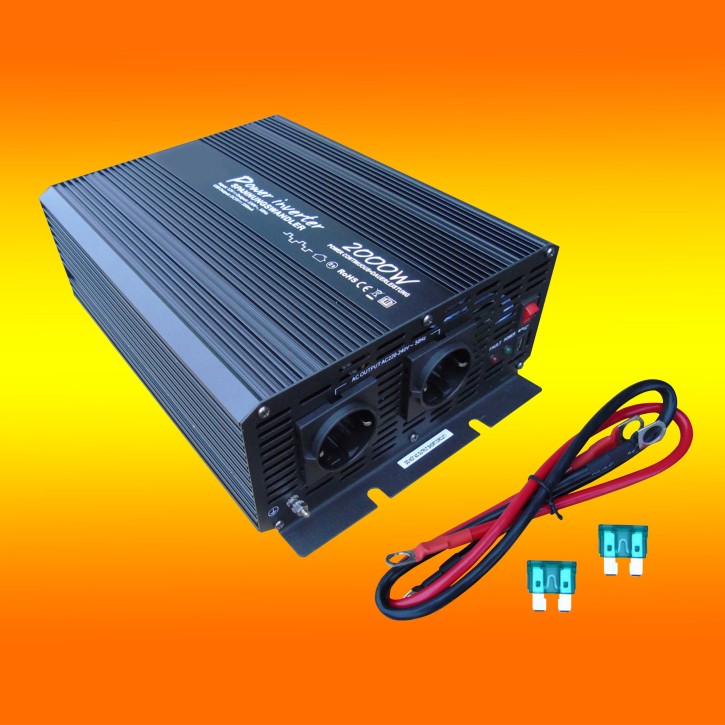 Spannungswandler Inverter Solartronics (0% MwSt.*) 24V modifizierter Sinus 2000W / 4000Watt