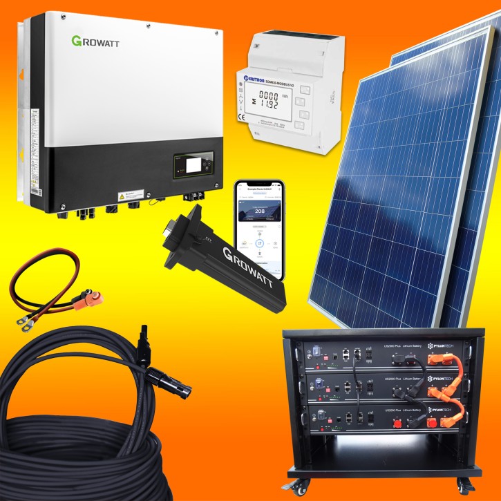 3000Watt Solaranlage (0% MwSt.*) mit Lithium Speicher Hybrid PV Anlage