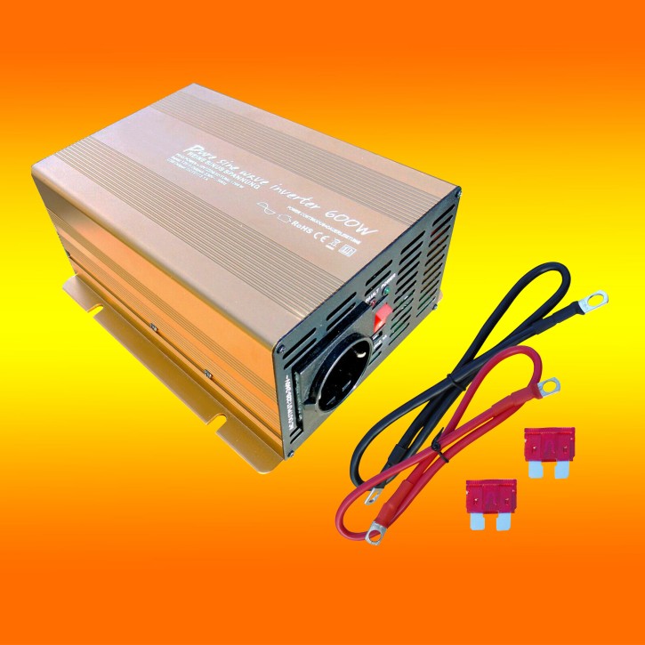 Spannungswandler Inverter Solartronics (0% MwSt.*) 12V reiner Sinus 600W / 1200Watt