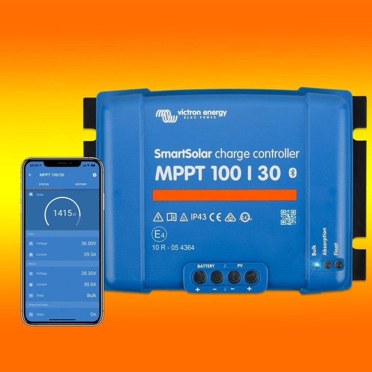 Victron SmartSolar MPPT 100/30 Laderegler 12V 24V inkl. Bluetooth 19% MWST.