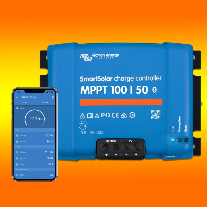 Victron Smartsolar MPPT Laderegler 100/50 50Amper 12 oder 24V inklusiv Bluetooth