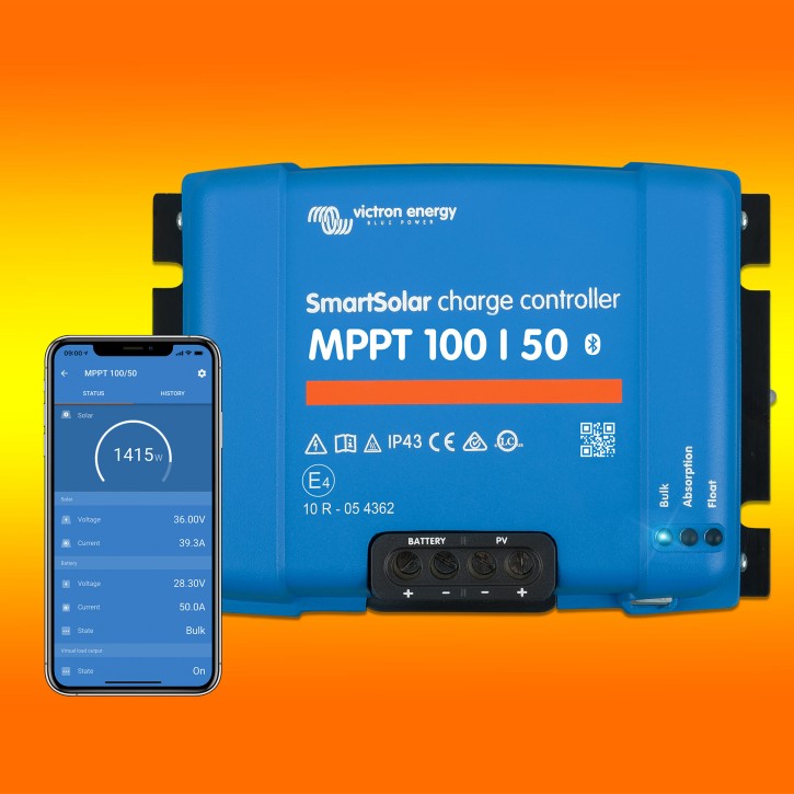 Victron SmartSolar MPPT 100/50 Laderegler 12V 24V inkl. Bluetooth