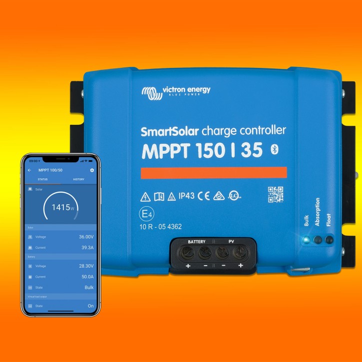 Victron SmartSolar MPPT 150/35 Laderegler 12V 24V 48V inkl. Bluetooth 19% MWST.