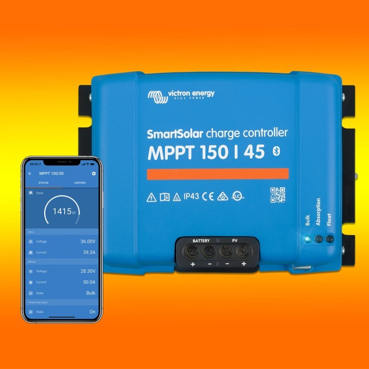 B- Ware (0% MwSt.*) Victron SmartSolar MPPT 150/45 Laderegler 12V 24V 48V inkl. Bluetooth
