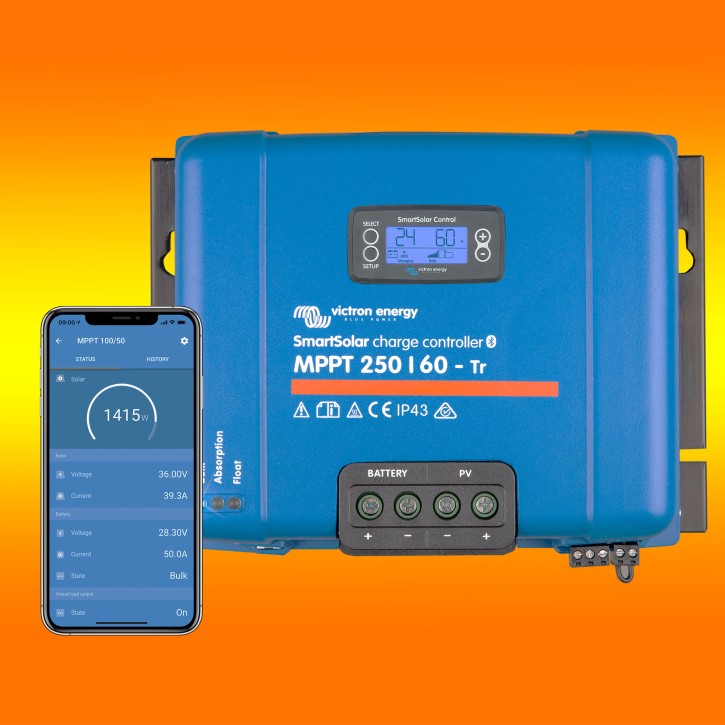 Victron SmartSolar MPPT 250/60 Tr Laderegler inkl. Bluetooth mit Display