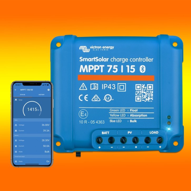 1m Batterie Anschlusskabel 6mm² Laderegler auf Batterie-BA06001