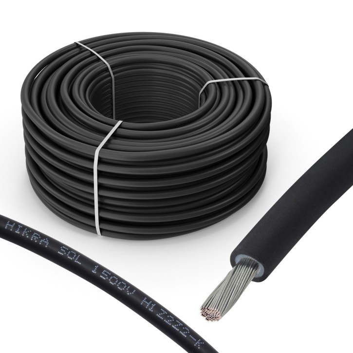 40m Solarkabel schwarz 6mm² Meterware (0% MwSt.*)