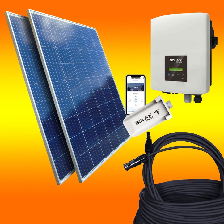 2000Watt Solax Solaranlage mit WiFi Photovoltaikanlage Plug & Play