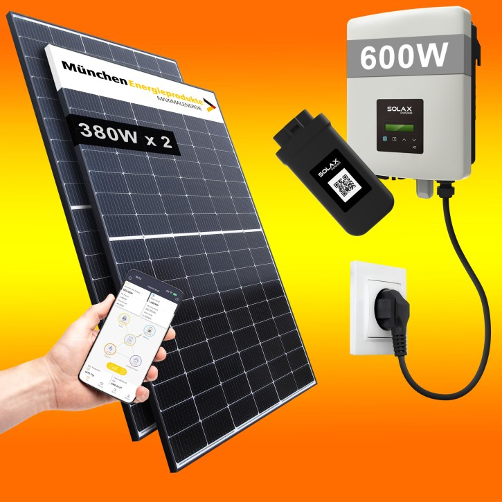 Balkonkraftwerk 760Watt Solax (0% MwSt.*) mit Überwachung per App