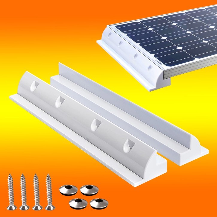 B- Ware Solarmodul Halterung Set Wohnmobile 68 cm ABS Kunststoff weiß inkl. Schrauben