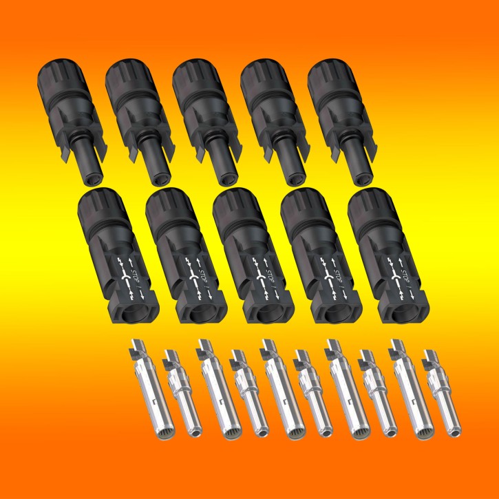 10 Paar MC4 Solarstecker 4 - 6 mm² Original Multi Contact Stäubli