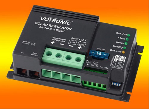 Votronic SR 140 Duo Digital 9A 12V PWM Solar-Laderegler für zwei Batterien