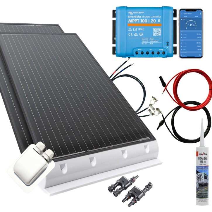 Wohnmobil Solaranlage 300 Watt Set Victron 100/20 Bluetooth Smart App