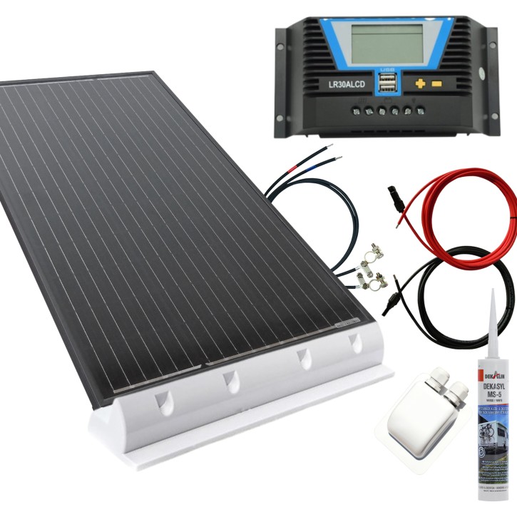 Wohnmobil Solaranlage 150 Watt Komplettset 12 Volt erweiterbar weiß