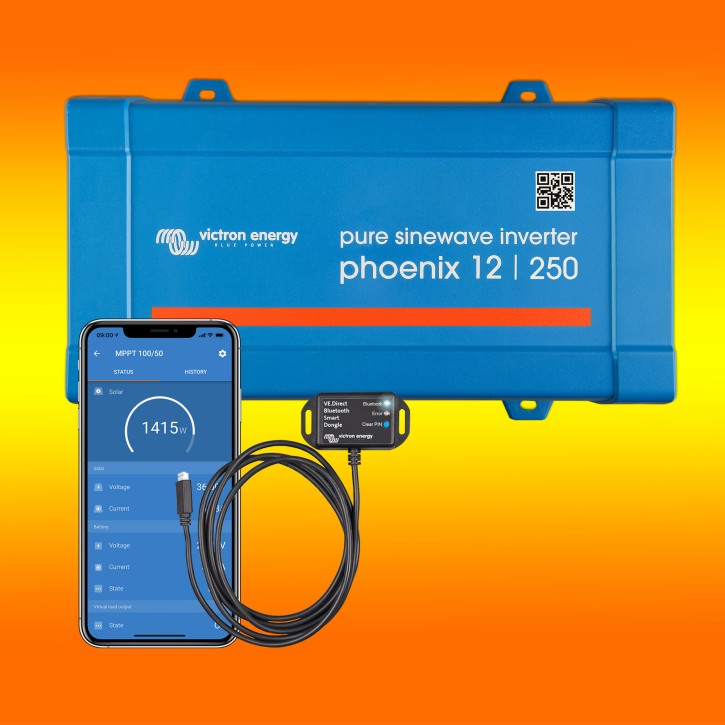 Victron Inverter 12V/250 Phoenix Spannungswandler mit Bluetooth Adapter (0% MwSt.*)