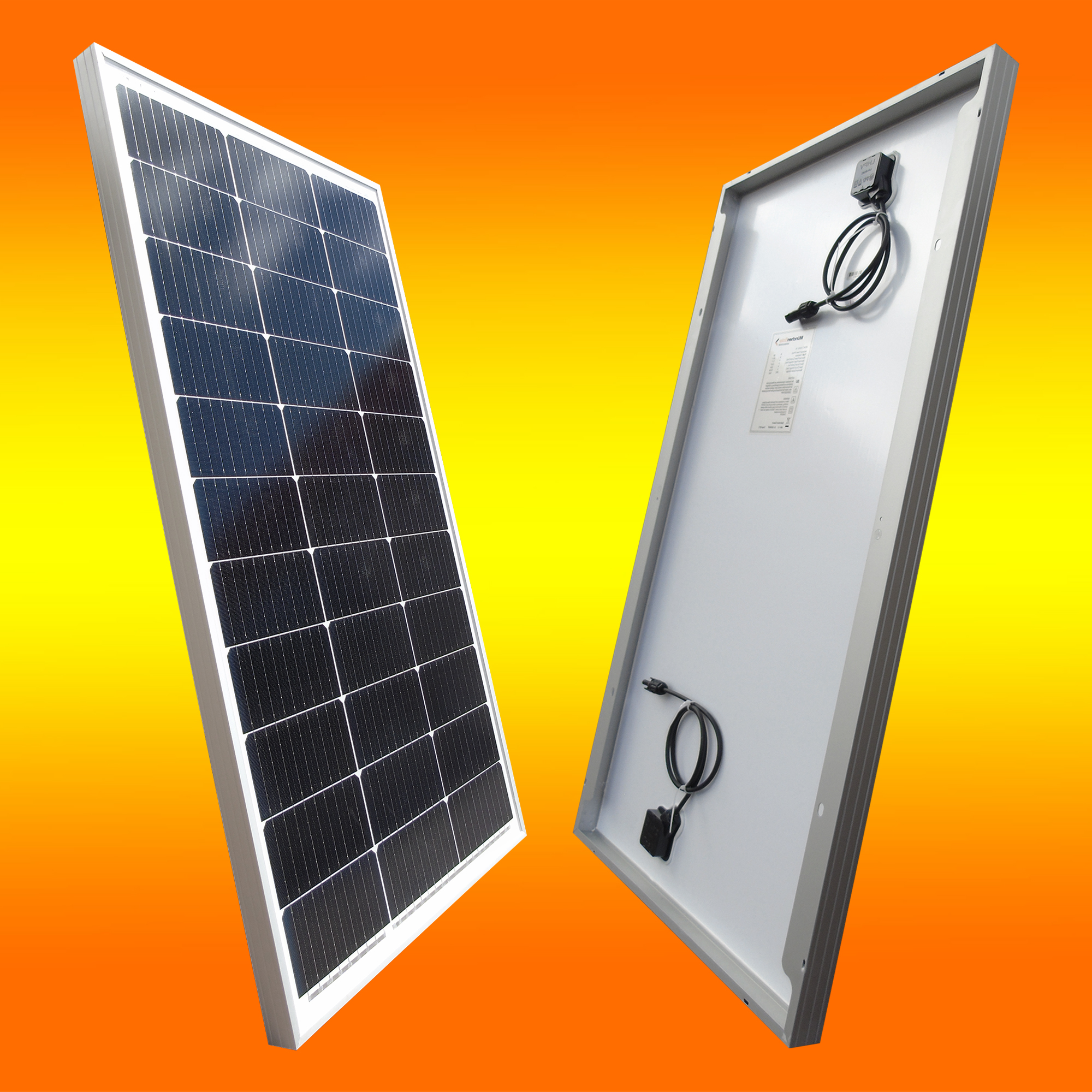 1 Stück Solarmodul 100Watt Monokristallin 12V Solarpanel 0%-MO100M1-0%