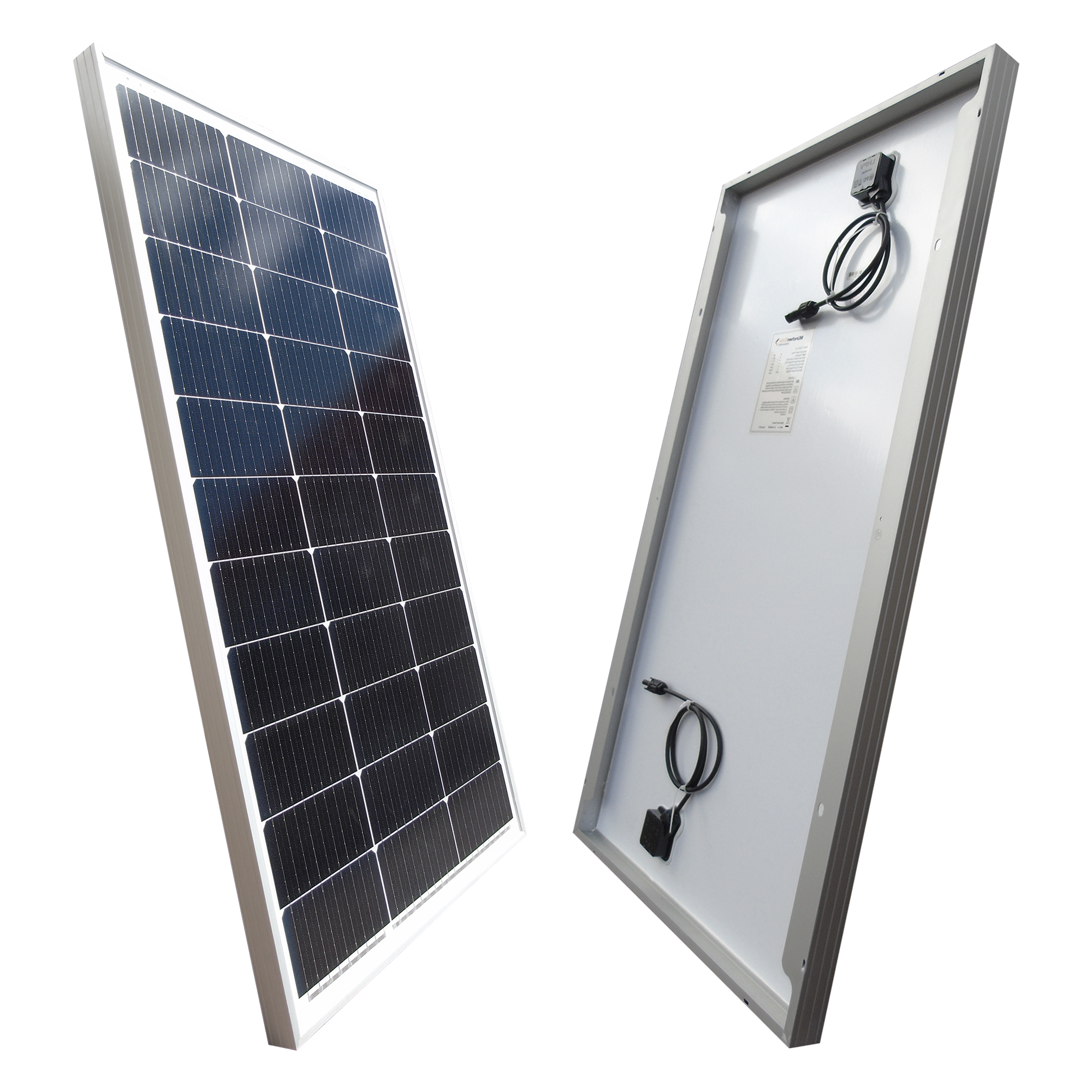 Caravan bau-tech Solarenergie 2 Stück 100W Polikristallines Solarpanel 12V Solarmodul Solarzelle 100Watt für Camping Garten GmbH 