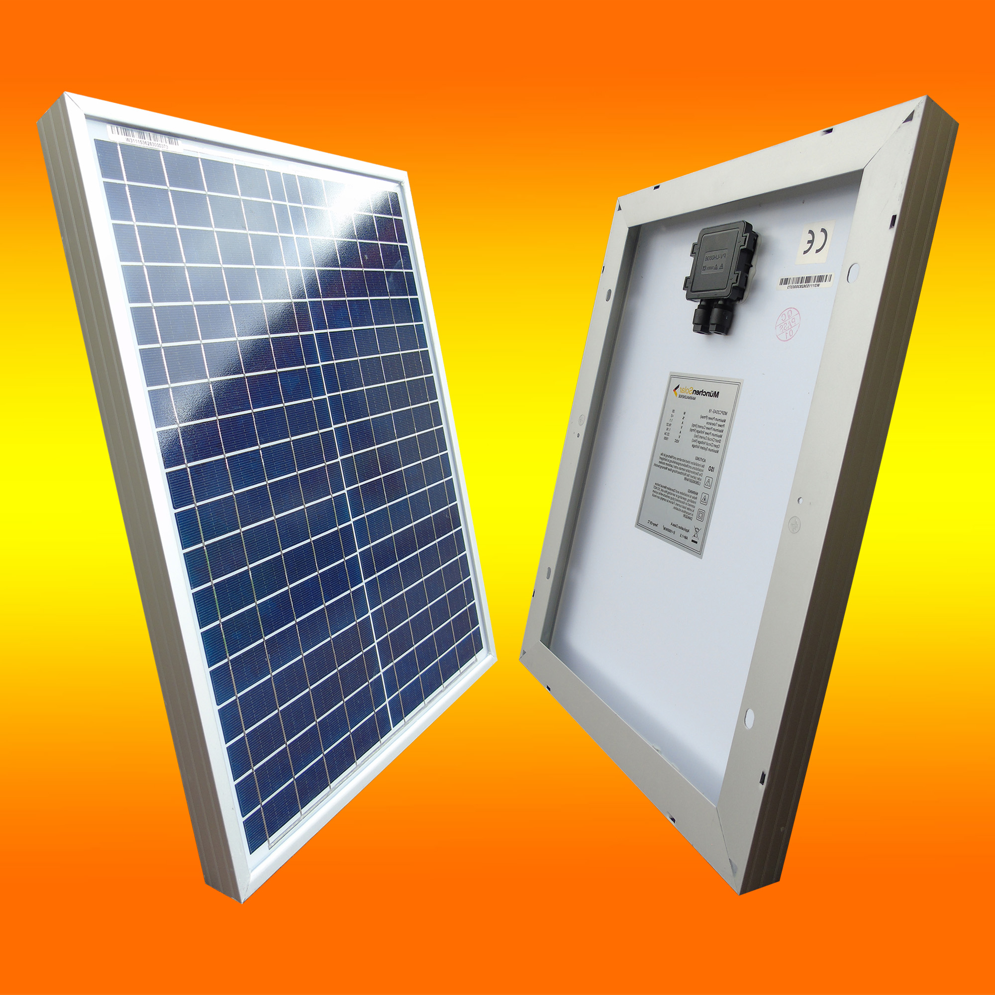 Ideal für Heimwerker wissenschaftliche Projekte und Solaranlagen 20W Polykristalline Solarzelle mit Wasserdichtem Solarmodul 