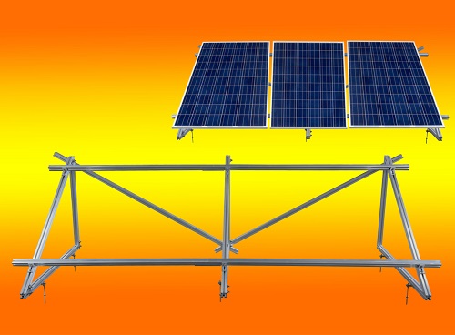 PV Solar Unterkonstruktion Aufständerung für 3 Module bis 1m breit 1,65m hoch