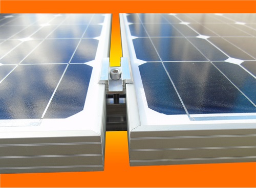 Mittelklemme 35mm Standard inkl Verschraubung für Solar PV Photovoltaik Module 