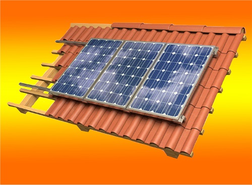 Solar Modul Montage Halterung für 3 Module Rahmenhöhe 35mm für Pfannendach von bau-tech Solarenergie 