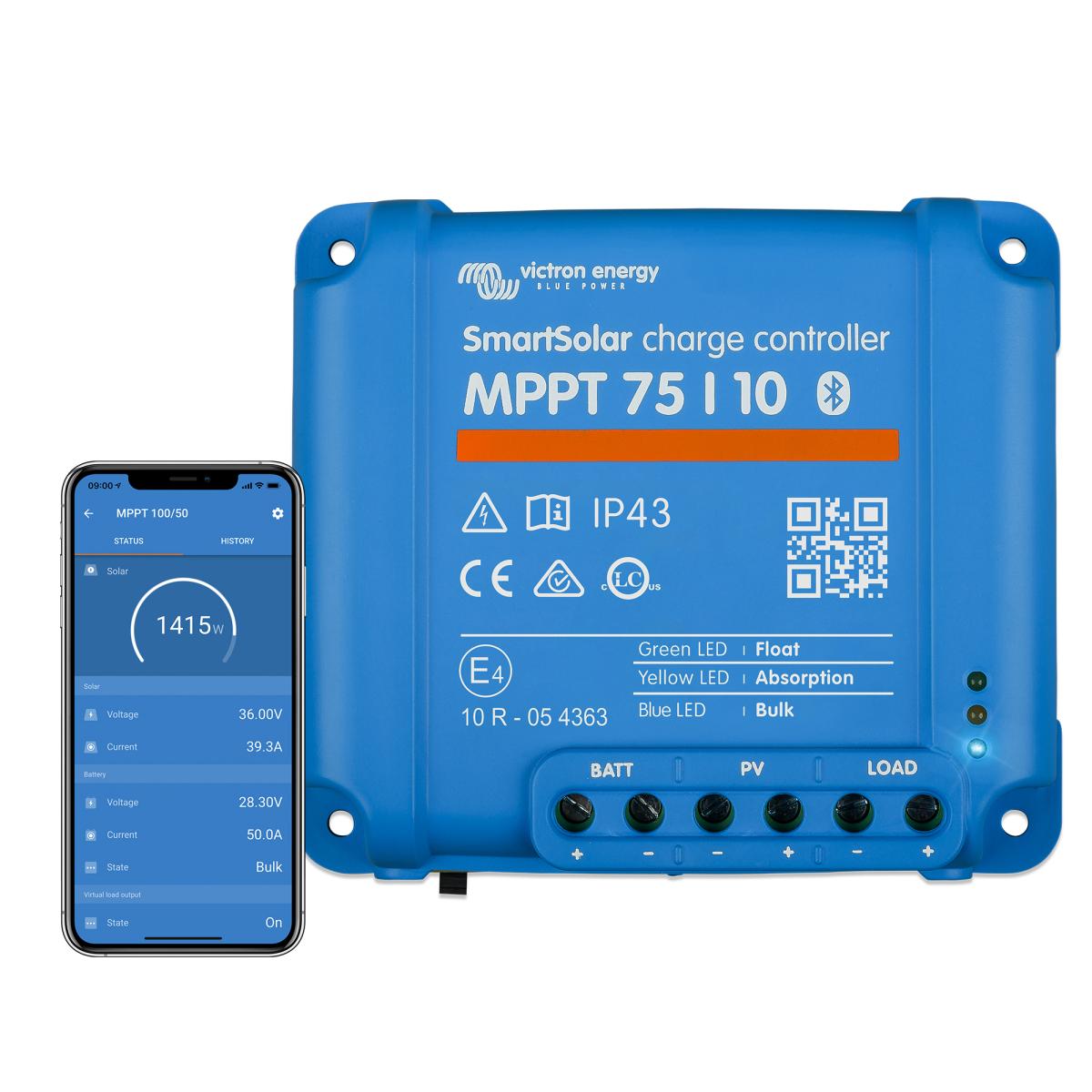 a-TroniX MPPT X45/10 Solar Laderegler 12V 10A Bluetooth : :  Gewerbe, Industrie & Wissenschaft