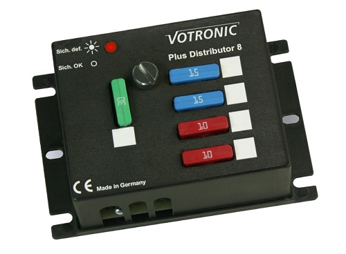Verteiler für 6 abgesicherte Ausgänge Votronic Plus Distributor 8-12V/24V 